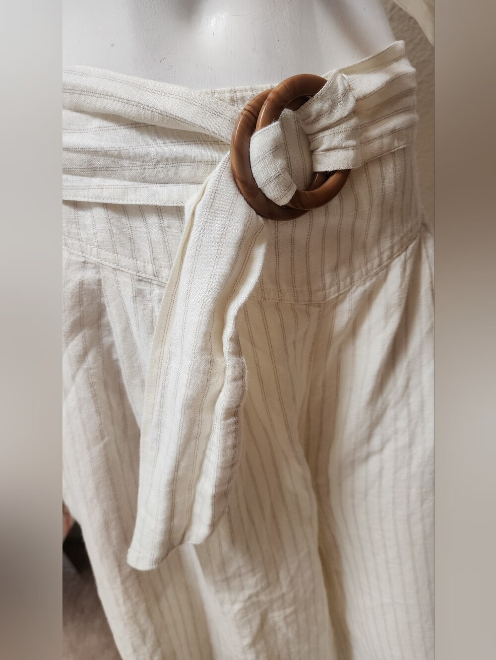 Anthropologie Palm Beach Belted Wide-Leg Pants Size 8 - Picture 6 of 7
